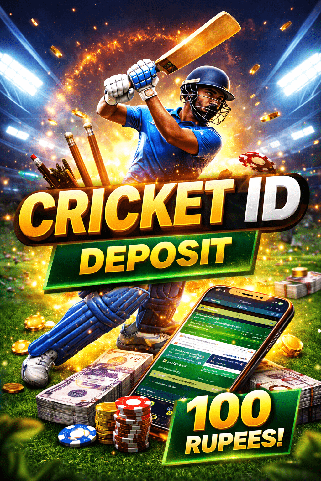 Cricket ID Deposit 100 Rupees