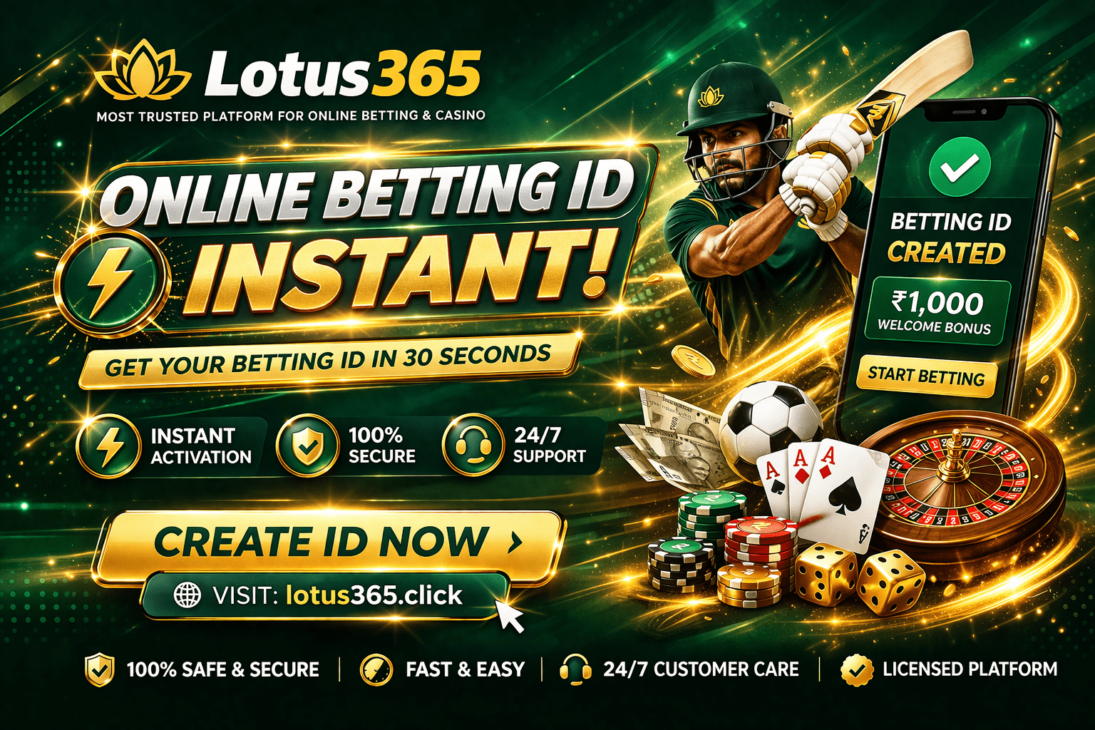 Online Betting ID Instant