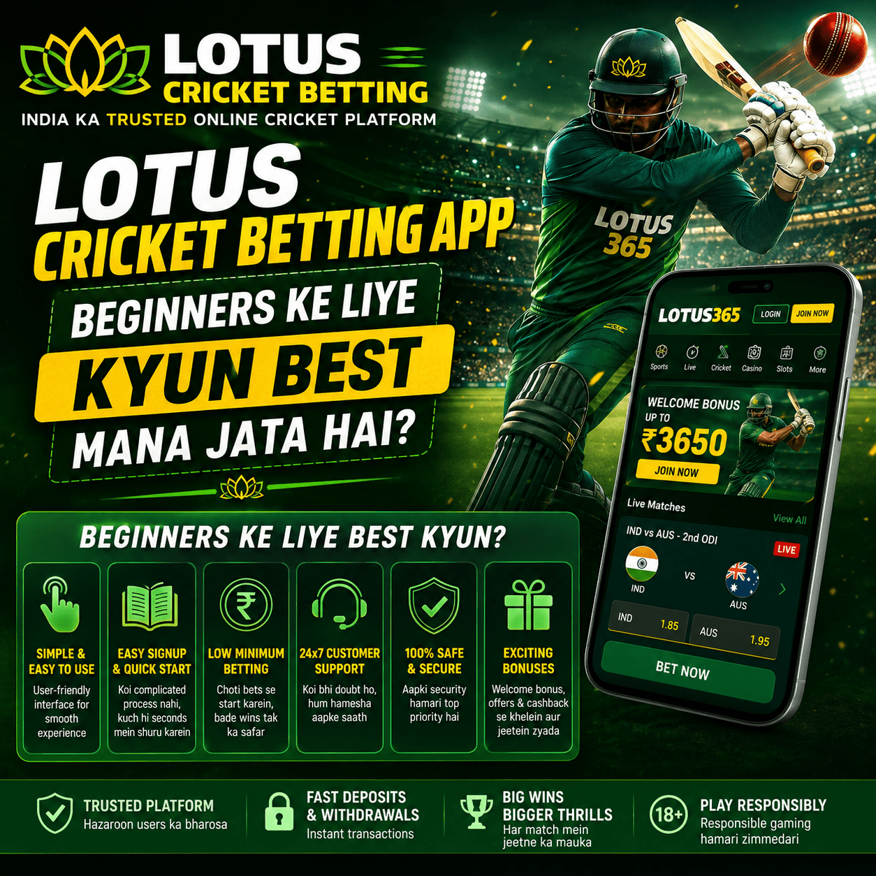 Lotus cricket betting app