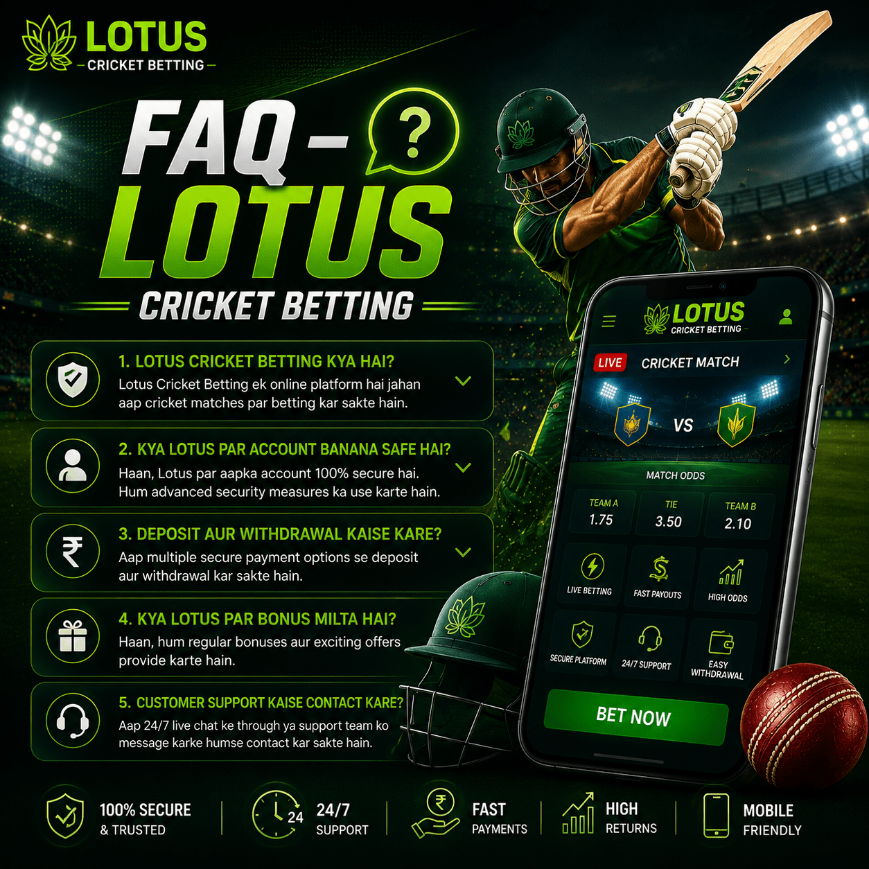 FAQ for cricket betting