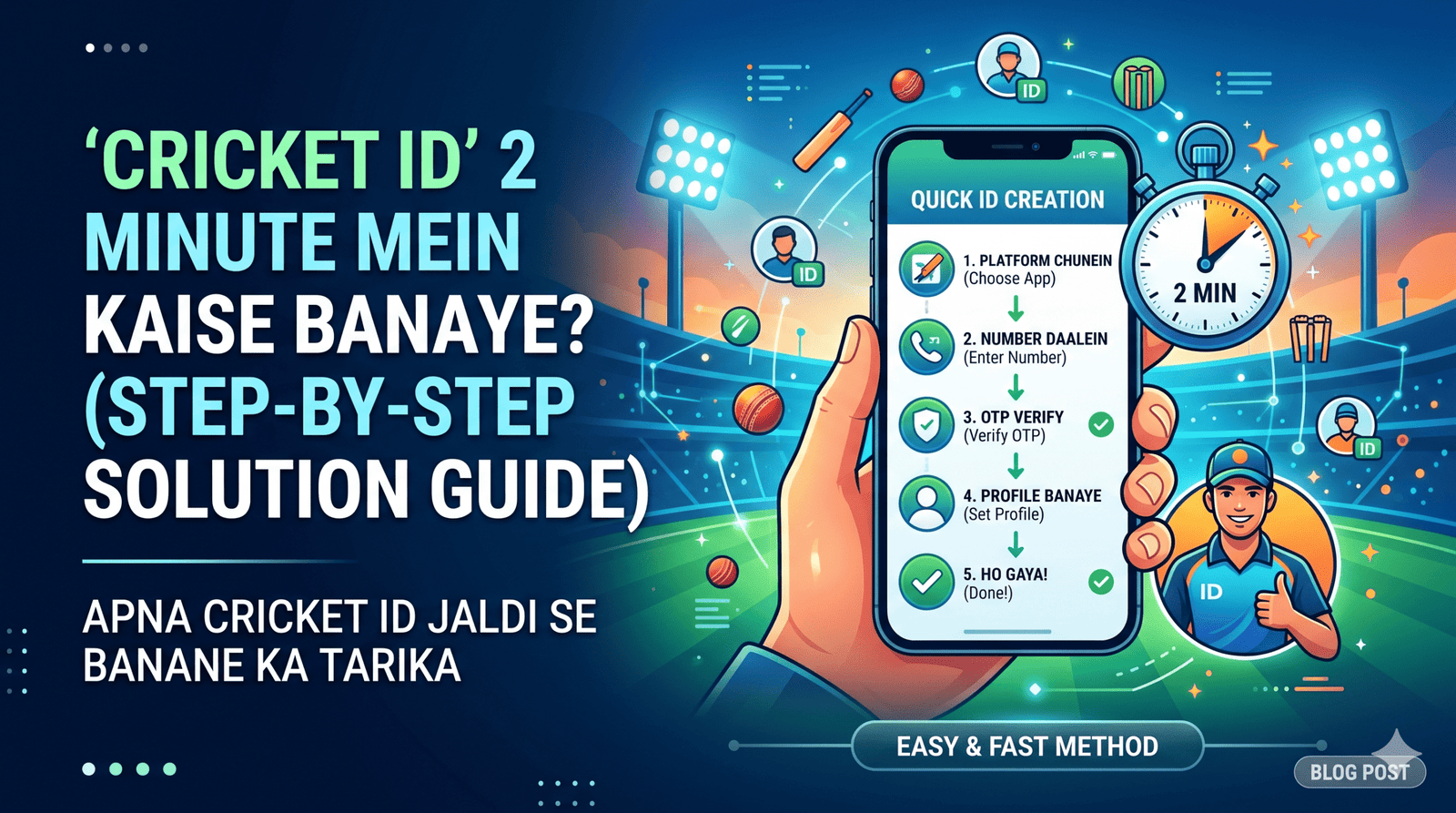 Cricket ID 2 Minute Mein Kaise Banaye? (Step-by-Step Solution Guide)