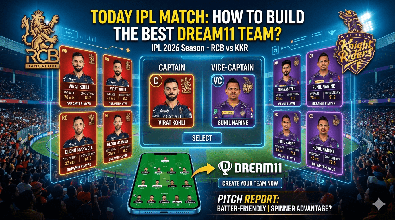 🏏 Today IPL Match: How to Build the Best Dream11 Team?